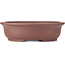 Oval unglazed bonsai pot - 363 x 300 x 102 mm