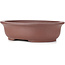 Oval unglazed bonsai pot - 363 x 300 x 102 mm