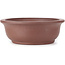 Oval unglazed bonsai pot - 363 x 300 x 102 mm