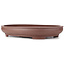 Oval unglazed bonsai pot - 568 x 462 x 95 mm