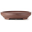 Oval unglazed bonsai pot - 568 x 462 x 95 mm