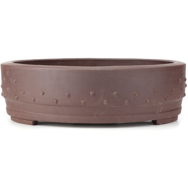 Round unglazed bonsai pot - 410 x 410 x 120 mm