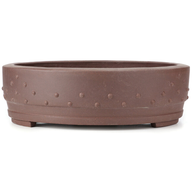 Round unglazed bonsai pot - 410 x 410 x 120 mm