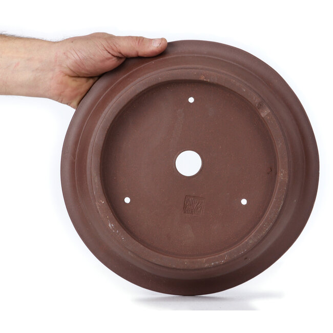 Ronde ongeglazuurde bonsaipot - 304 x 304 x 90 mm