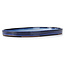 Ovale blaue Bonsaischale von Seto Yaki - 439 x 280 x 35 mm