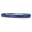 Oval blue bonsai pot by Seto Yaki - 439 x 280 x 35 mm