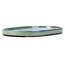 Ovale groene bonsaipot van Seto Yaki - 439 x 280 x 35 mm