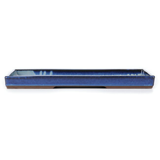 Seto Yaki Maceta de bonsái azul rectangular de 405 mm de Seto Yaki, Seto