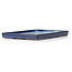 Rechteckige blaue Bonsaischale von Seto Yaki - 405 x 269 x 37 mm