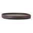 Oval unglazed bonsai pot by Seto Yaki - 465 x 294 x 30 mm