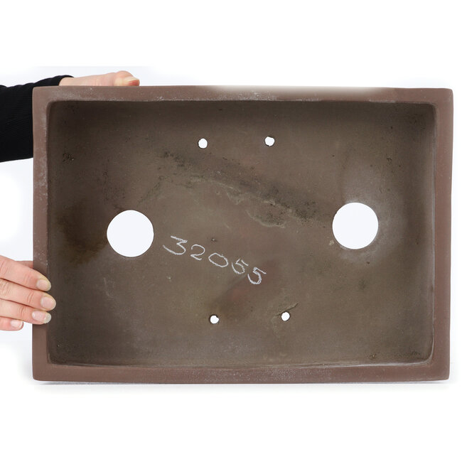 Pot à bonsaï rectangulaire non émaillé - 410 x 294 x 98 mm