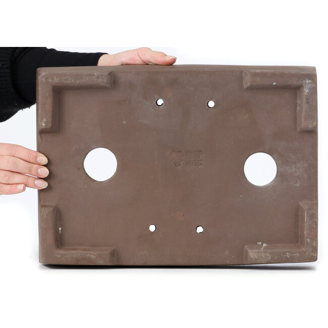 Maceta de bonsái rectangular sin esmaltar - 410 x 294 x 98 mm