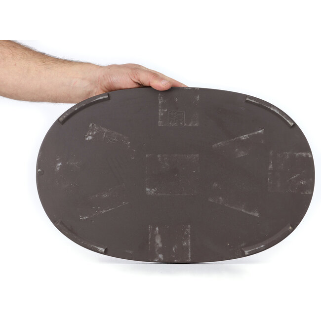 Ovale unglasierte Bonsaischale von Seto Yaki - 465 x 294 x 30 mm