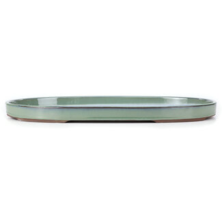 Seto Yaki 474 mm ovale groene bonsaipot van Seto Yaki, Seto