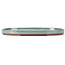 Ovale groene bonsaipot van Seto Yaki - 474 x 312 x 37 mm