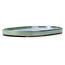 Ovale grüne Bonsaischale von Seto Yaki - 474 x 312 x 37 mm