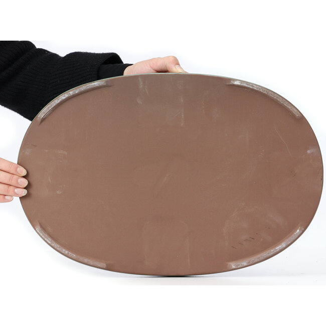 Maceta de bonsái verde ovalada de Seto Yaki - 474 x 312 x 37 mm