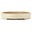 Oval beige bonsai pot by Yamafusa - 410 x 315 x 55 mm