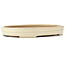 Oval beige bonsai pot by Yamafusa - 410 x 315 x 55 mm