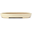 Oval beige bonsai pot by Yamafusa - 410 x 315 x 55 mm