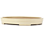 Oval beige bonsai pot by Yamafusa - 410 x 315 x 55 mm