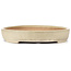 Oval beige bonsai pot by Yamafusa - 405 x 310 x 55 mm