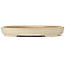 Oval beige bonsai pot by Yamafusa - 405 x 310 x 55 mm