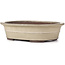 Oval beige bonsai pot by Yamaaki - 375 x 290 x 100 mm