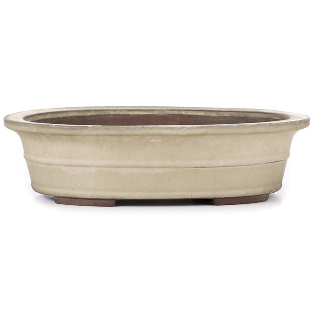 Vaso bonsai ovale beige di Yamaaki - 375 x 290 x 100 mm