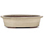 Oval beige bonsai pot by Yamaaki - 375 x 290 x 100 mm