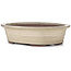 Oval beige bonsai pot by Yamaaki - 375 x 290 x 100 mm