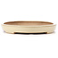 Oval beige bonsai pot by Reiho - 370 x 245 x 35 mm