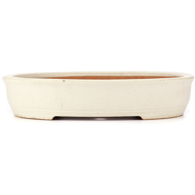 Ovale beige Bonsaischale von Itouen - 410 x 325 x 85 mm