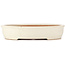 Oval beige bonsai pot by Itouen - 410 x 325 x 85 mm