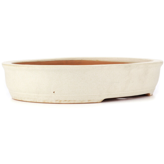 Vaso bonsai ovale beige di Itouen - 410 x 325 x 85 mm