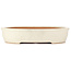 Oval beige bonsai pot by Itouen - 410 x 325 x 85 mm