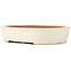 Oval beige bonsai pot by Itouen - 410 x 325 x 85 mm