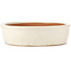 Oval beige bonsai pot by Itouen - 410 x 325 x 85 mm