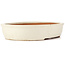 Oval beige bonsai pot by Itouen - 410 x 325 x 85 mm