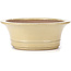 Pot à bonsaï ovale beige par Reiho - 320 x 270 x 105 mm