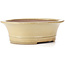 Oval beige bonsai pot by Reiho - 320 x 270 x 105 mm