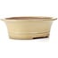 Pot à bonsaï ovale beige par Reiho - 320 x 270 x 105 mm