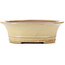 Oval beige bonsai pot by Reiho - 320 x 270 x 105 mm