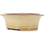 Oval beige bonsai pot by Reiho - 320 x 270 x 105 mm