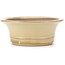 Oval beige bonsai pot by Reiho - 320 x 270 x 105 mm