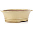 Oval beige bonsai pot by Reiho - 320 x 270 x 105 mm