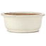 Oval beige bonsai pot by Yamafusa - 345 x 280 x 100 mm