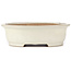 Oval beige bonsai pot by Yamafusa - 345 x 280 x 100 mm