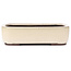 Maceta de bonsái rectangular beige de Yamaaki - 320 x 245 x 85 mm