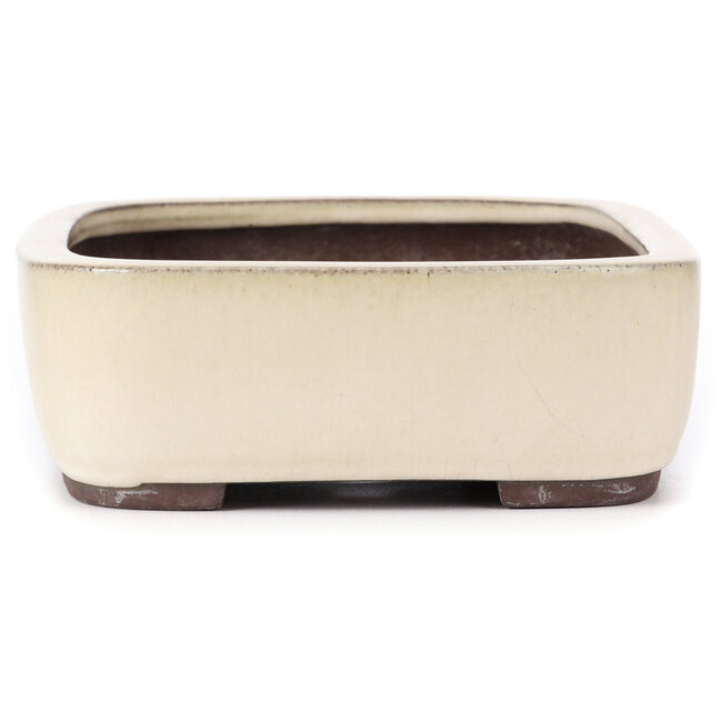 Rechteckige beige Bonsaischale von Yamaaki - 320 x 245 x 85 mm